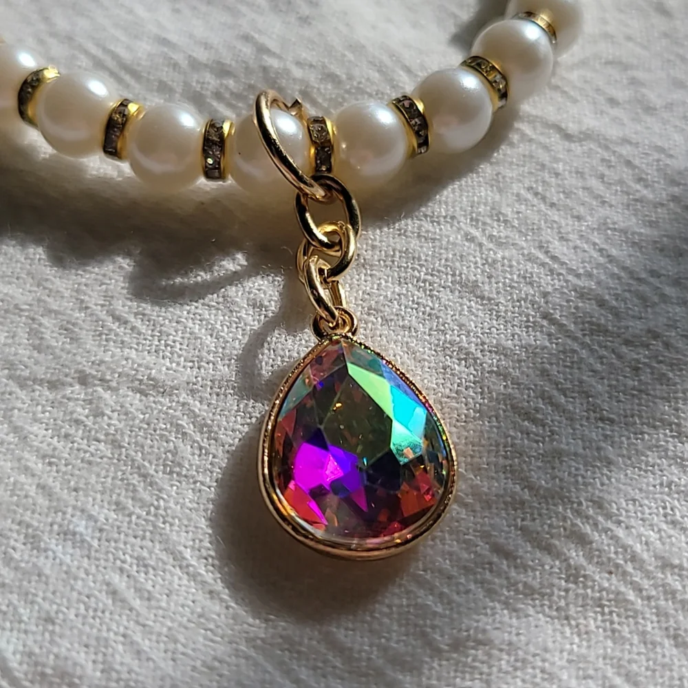 MEDIUM Faux Pearl Pet Necklace